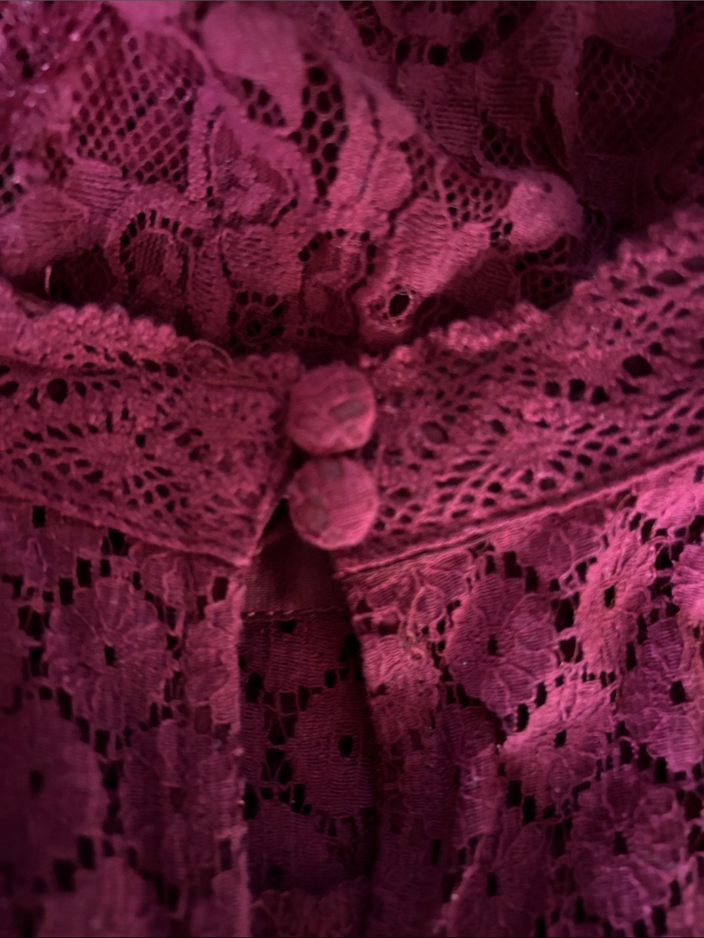 torrid Rhubarb Red Lace Mock-Neck Blouse - Picture 5 of 5
